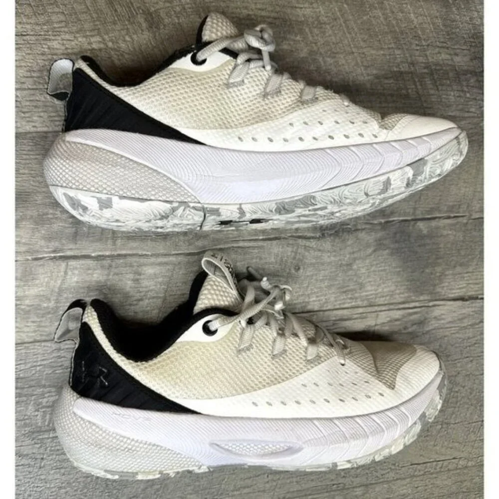 Under Armour Womens HOVR Basketball Shoes 10 White Athletic Sneakers Performance